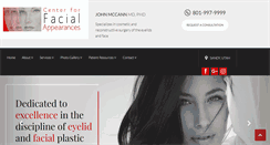 Desktop Screenshot of centerforfacialappearances.com